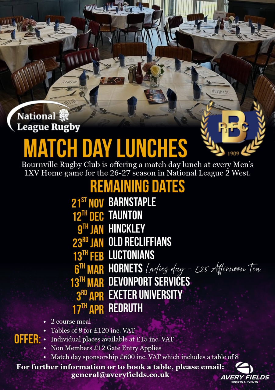 Match day lunch poster