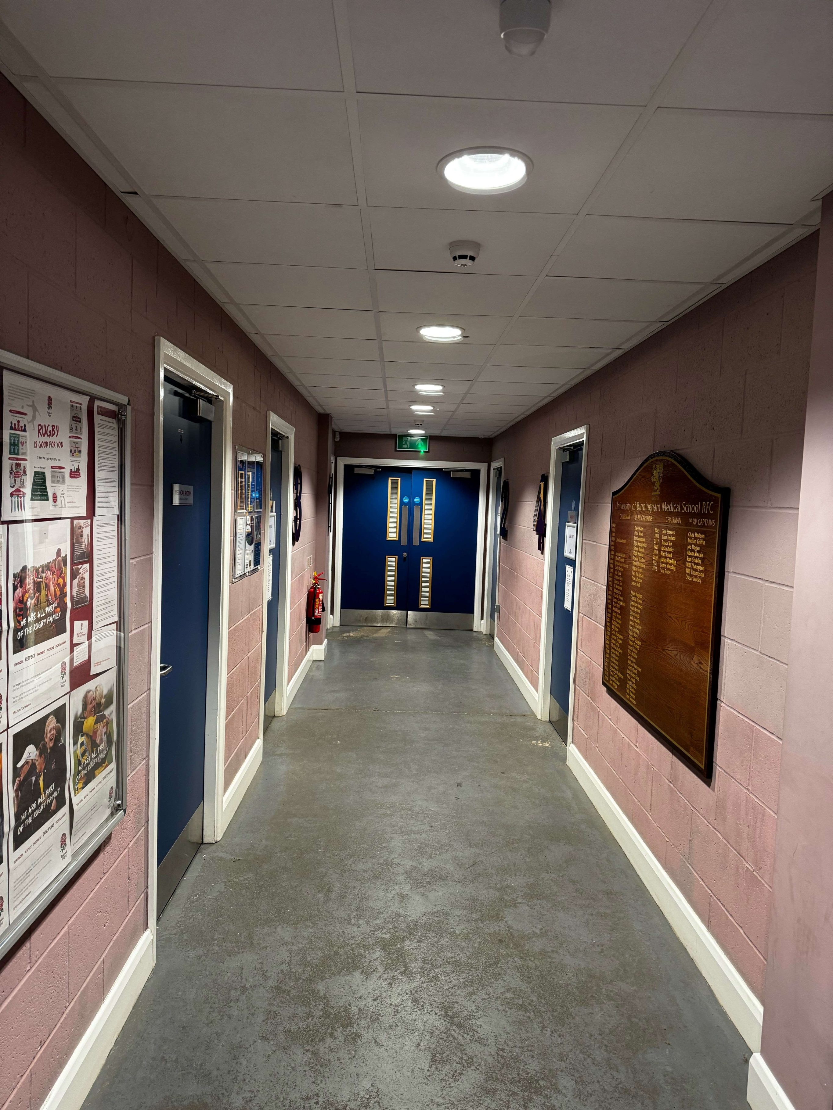 Clubhouse hallway